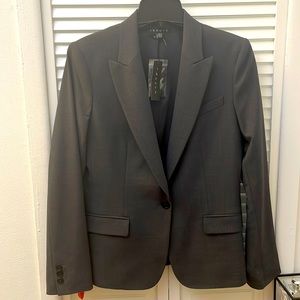 Theory slim fit blazer in heather gray, size 10, new with a tag and extra button